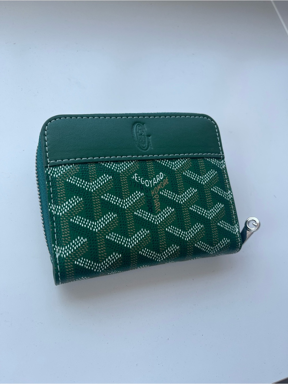 Goyard Dark Green Goyardine Zipped Coin Card Holder 🚨(High quality counterfeit)🚨